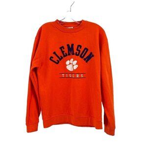 Champion Sweatshirt Clemson Tigers Crewneck Orange Mens Sz Small